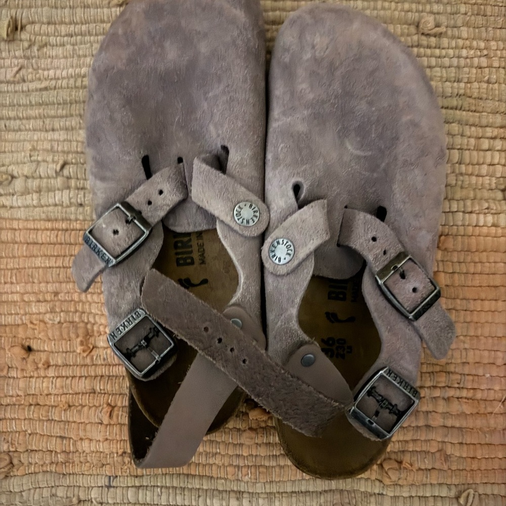 Birkenstock Tokio Suede Sandals Faded Purple (Like New) Size 36